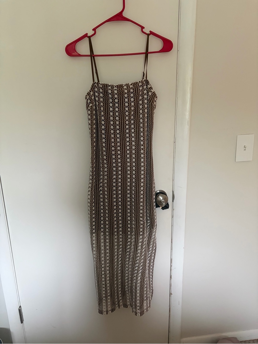 Lush Brown and White Striped Maxi Dress - Picture 2 of 3